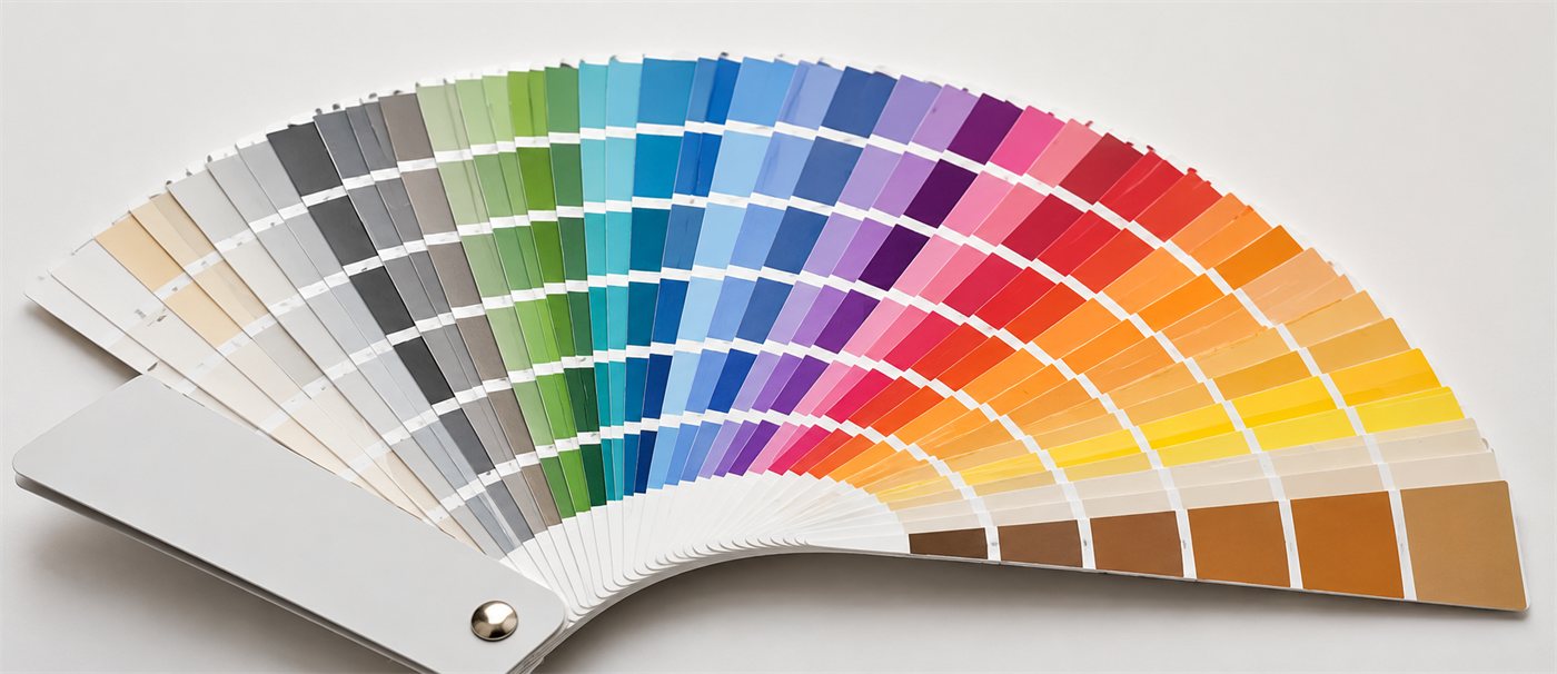 Colour swatch fan used during a free colour consultation